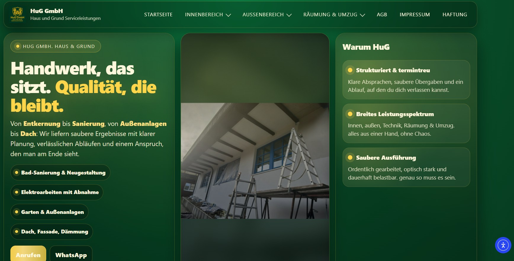 HuG Portfolio Referenz Startseite